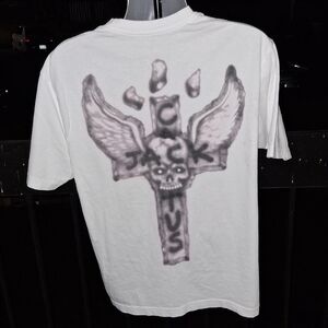 NWOT TRAVIS SCOTT CACTUS JACK Flying Skull Cross T Shirt Size Large And Med